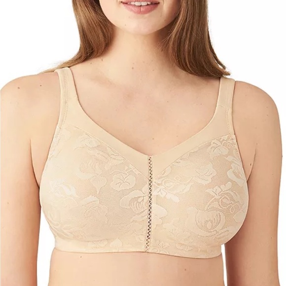 Wacoal Awareness Full Figure Seamless Wire Free Bra Sand 38D - Picture 1 of 10